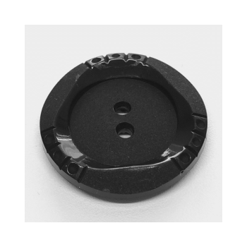 Knopf - 28 mm schwarz, Schmuckkante